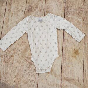 Jacadi long-sleeved teddy bear undershirt bodysuit sz 23m